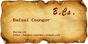 Balsai Csongor névjegykártya